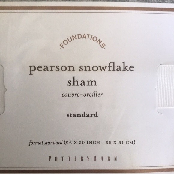 Pottery Barn Pearson Snowflake Standard Pillow Sham - Picture 4 of 6